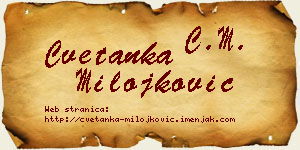 Cvetanka Milojković vizit kartica